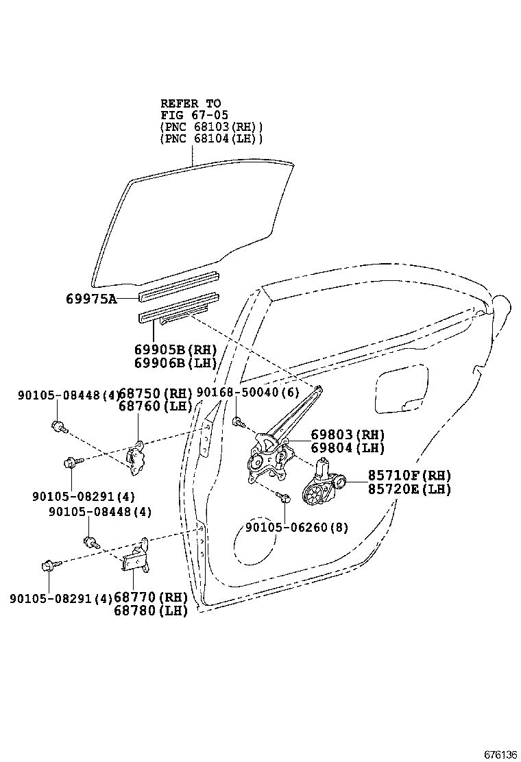 SAI |  REAR DOOR WINDOW REGULATOR HINGE