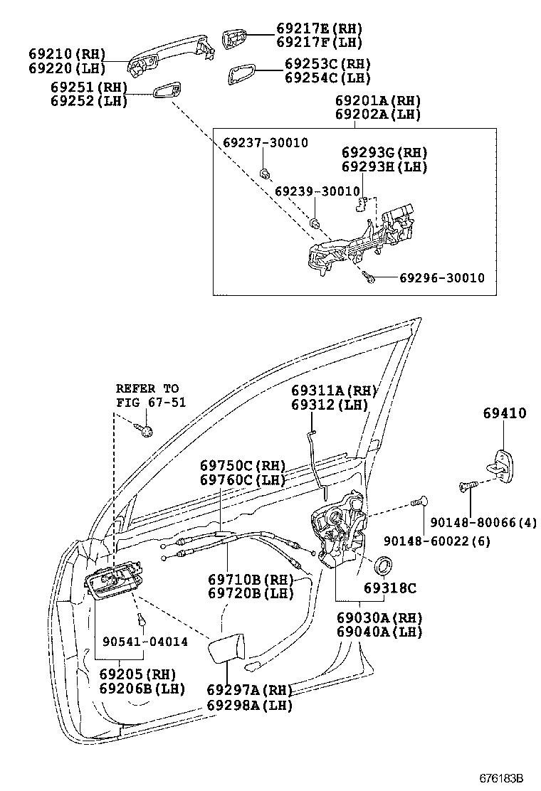  LAND CRUISER PRADO |  FRONT DOOR LOCK HANDLE