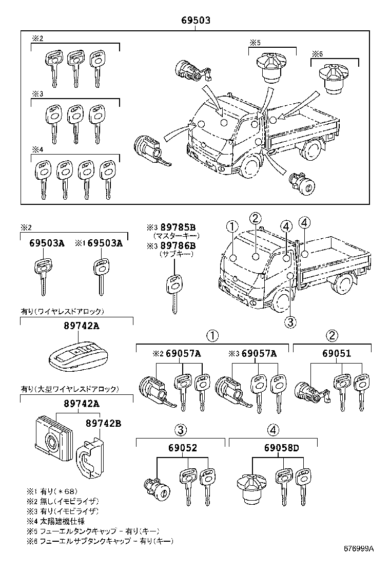  DYNA TOYOACE |  LOCK CYLINDER SET