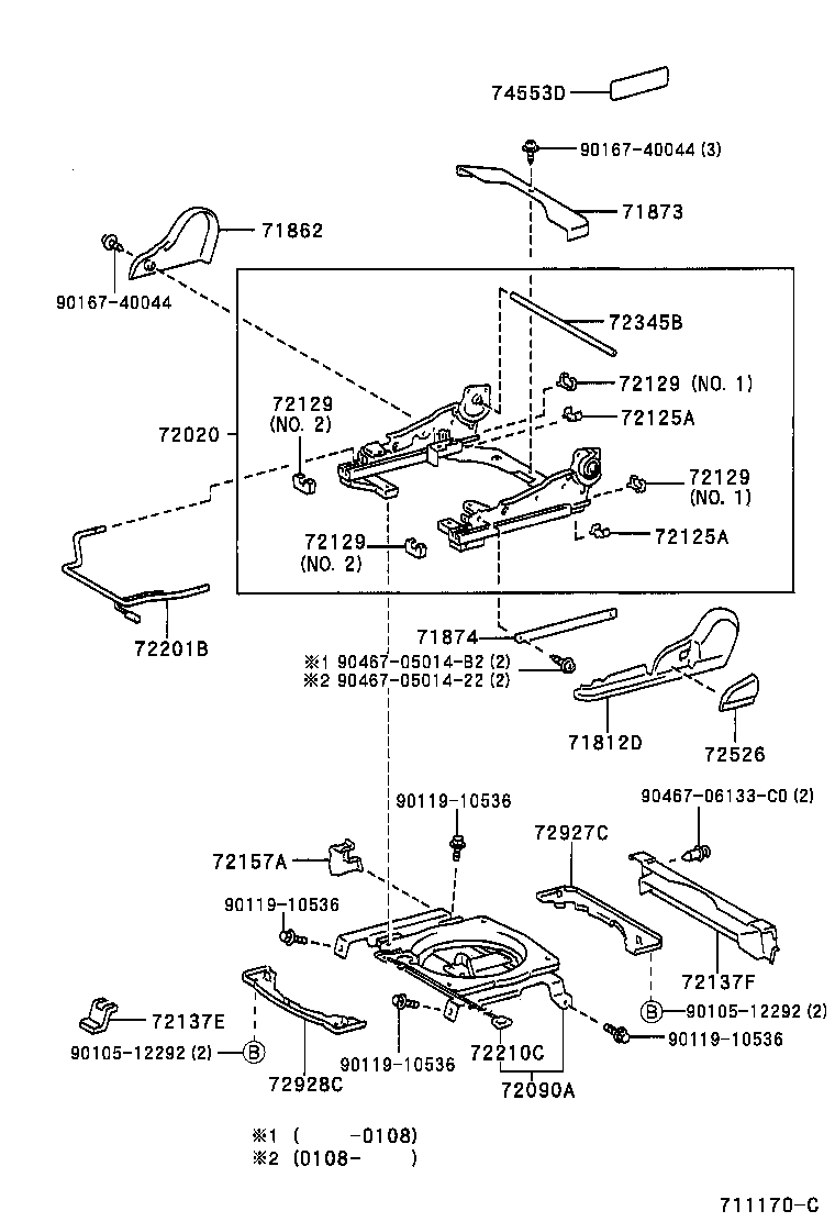  CROWN COMFORT SED |  FRONT SEAT SEAT TRACK
