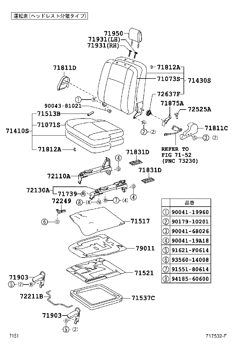  PIXIS VAN |  SEAT SEAT TRACK