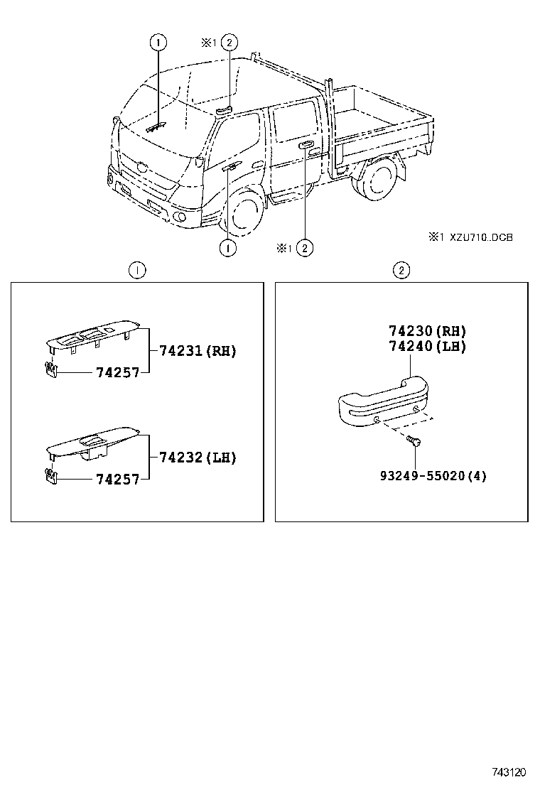  DYNA TOYOACE |  ARMREST VISOR