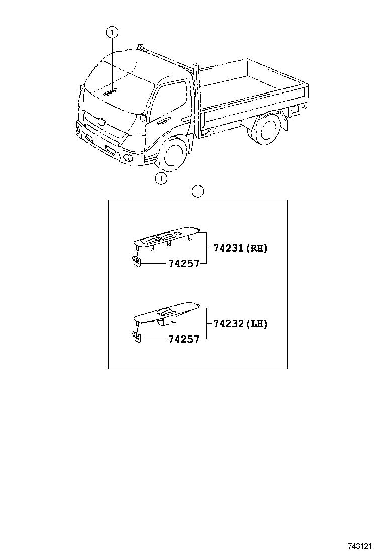  DYNA TOYOACE HV |  ARMREST VISOR