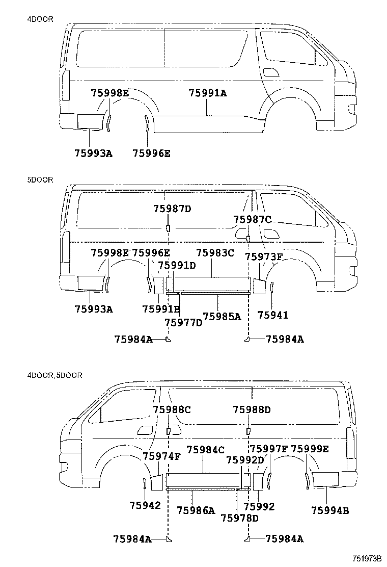  HIACE REGIUSACE |  BODY STRIPE