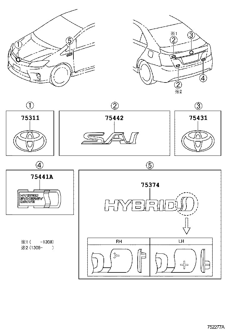  SAI |  EMBLEM NAME PLATE EXTERIOR INTERIOR