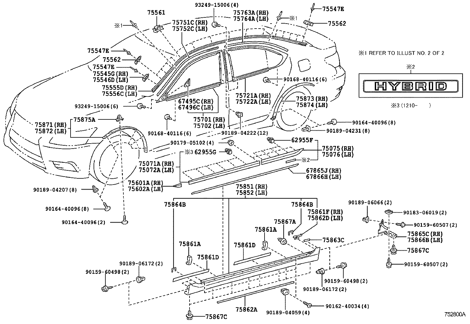  LS600H 600HL |  SIDE MOULDING