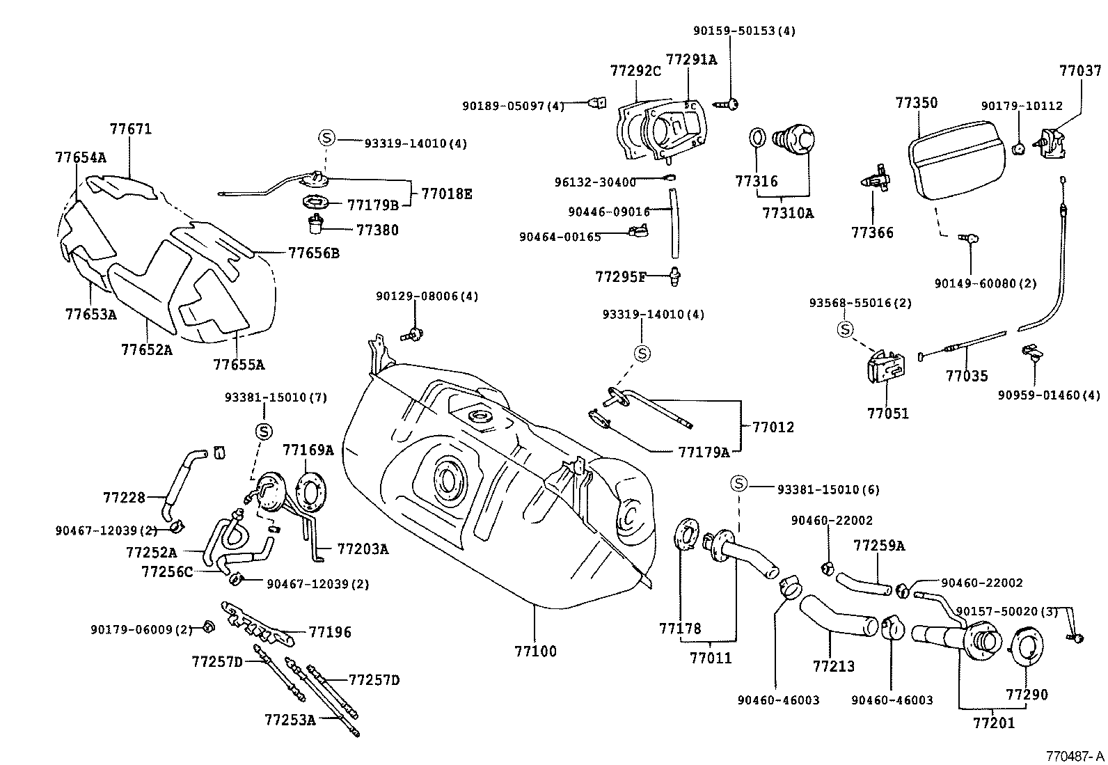  CROWN COMFORT SED |  FUEL TANK TUBE