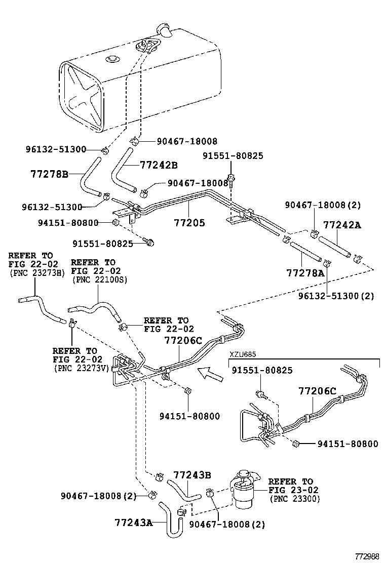  DYNA TOYOACE |  FUEL TANK TUBE