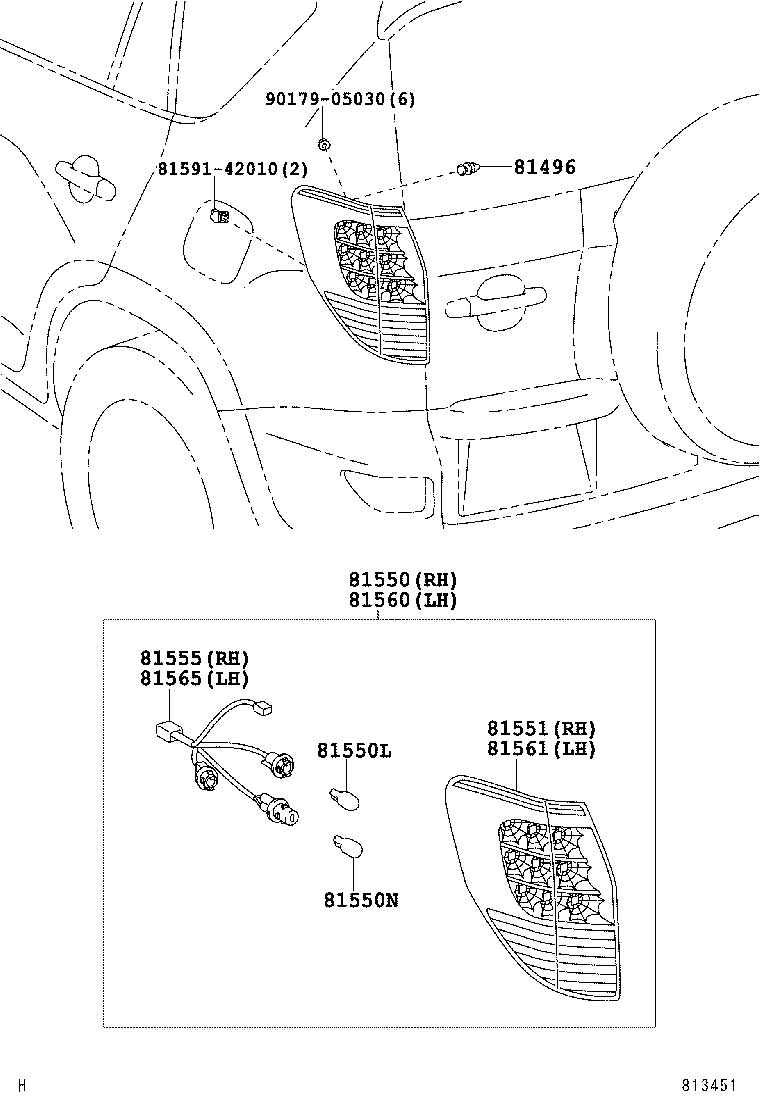  RAV4 VANGUARD |  REAR COMBINATION LAMP