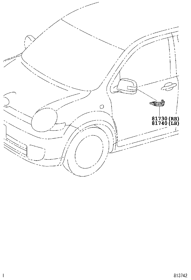  SIENTA |  SIDE TURN SIGNAL LAMP OUTER MIRROR LAMP