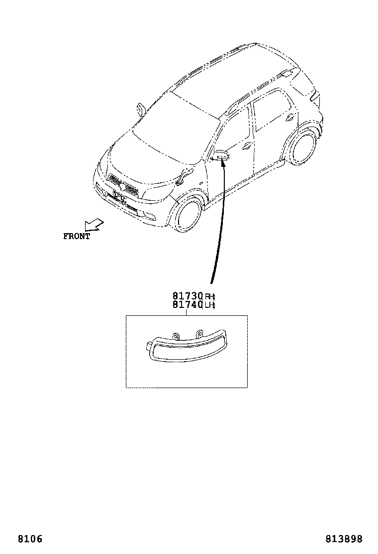  RUSH |  SIDE TURN SIGNAL LAMP OUTER MIRROR LAMP