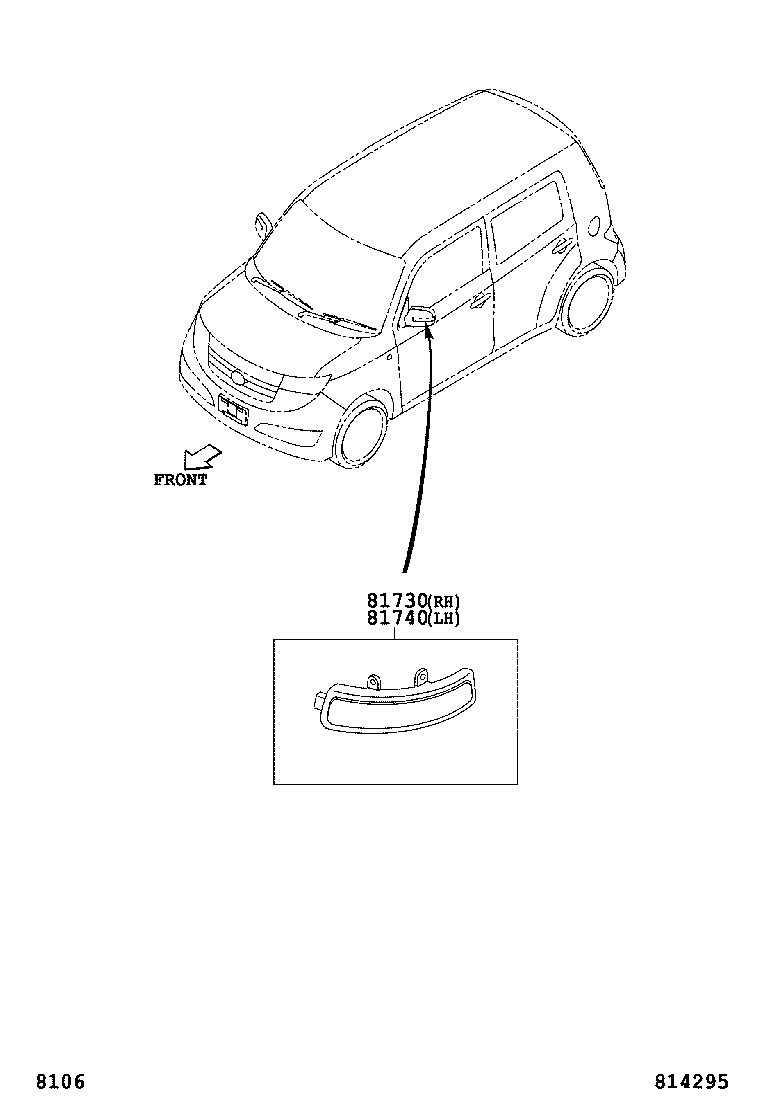  BB |  SIDE TURN SIGNAL LAMP OUTER MIRROR LAMP