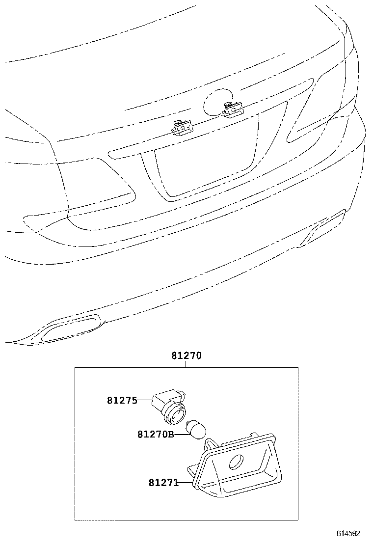  CROWN |  REAR LICENSE PLATE LAMP
