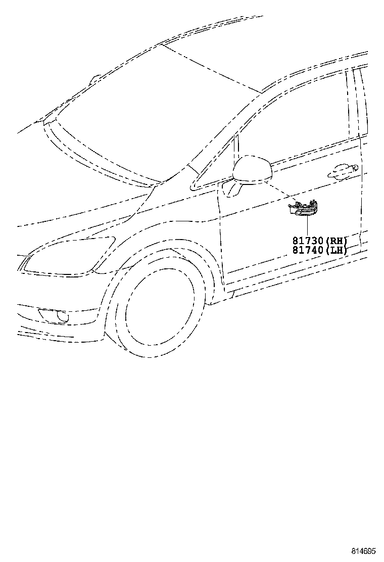  MARK X ZIO |  SIDE TURN SIGNAL LAMP OUTER MIRROR LAMP