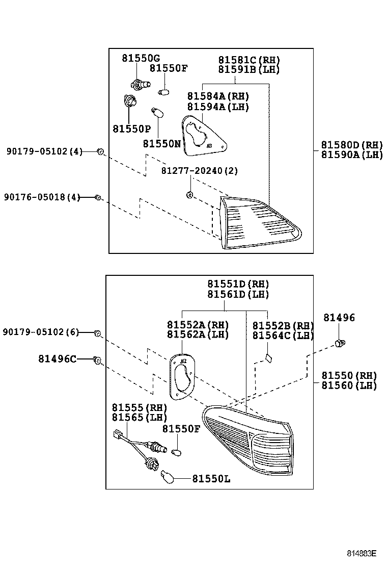  RX270 350 450H |  REAR COMBINATION LAMP