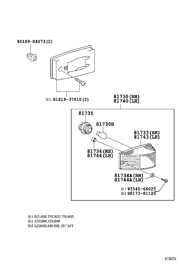  DYNA TOYOACE |  SIDE TURN SIGNAL LAMP OUTER MIRROR LAMP