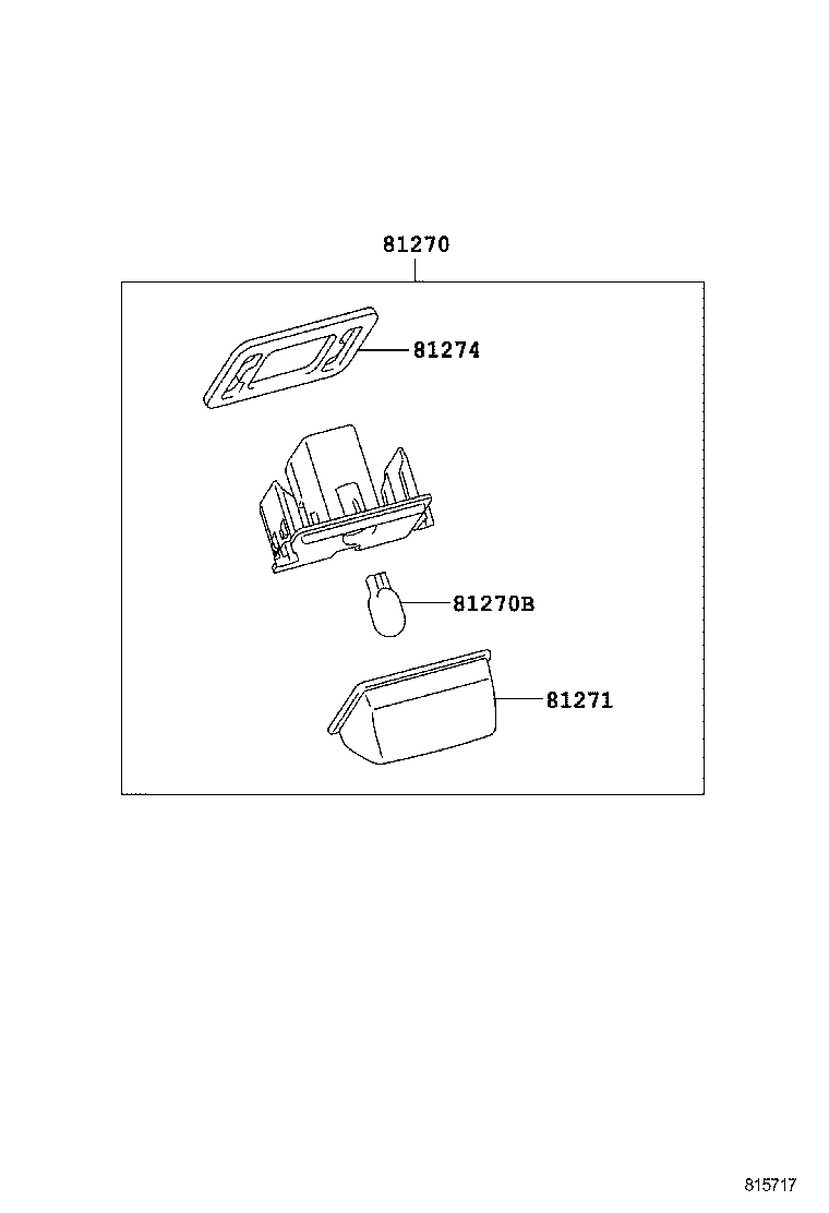  AVENSIS |  REAR LICENSE PLATE LAMP
