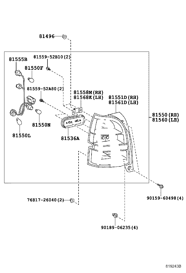  PORTE SPADE |  REAR COMBINATION LAMP