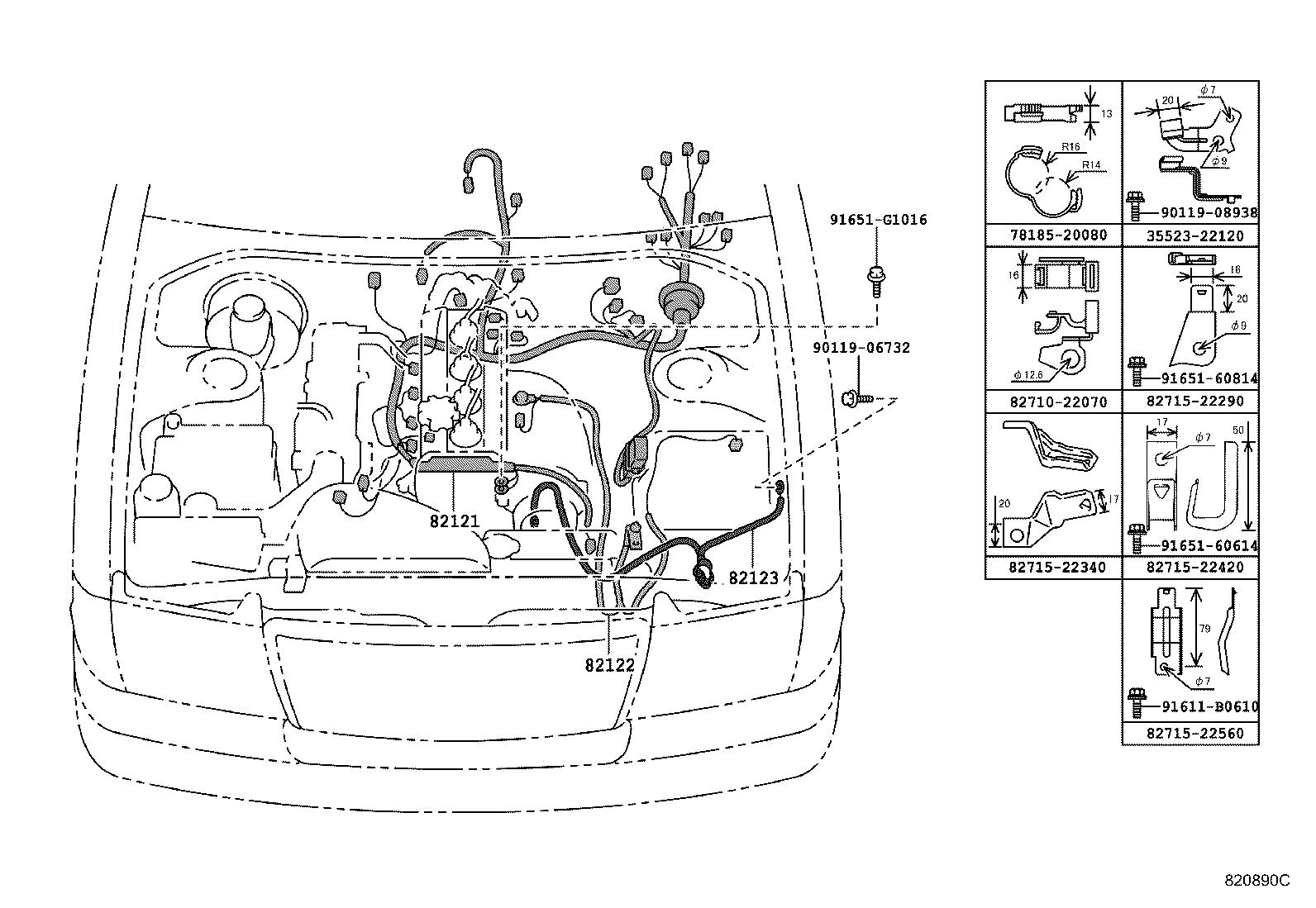  CROWN COMFORT SED |  WIRING CLAMP