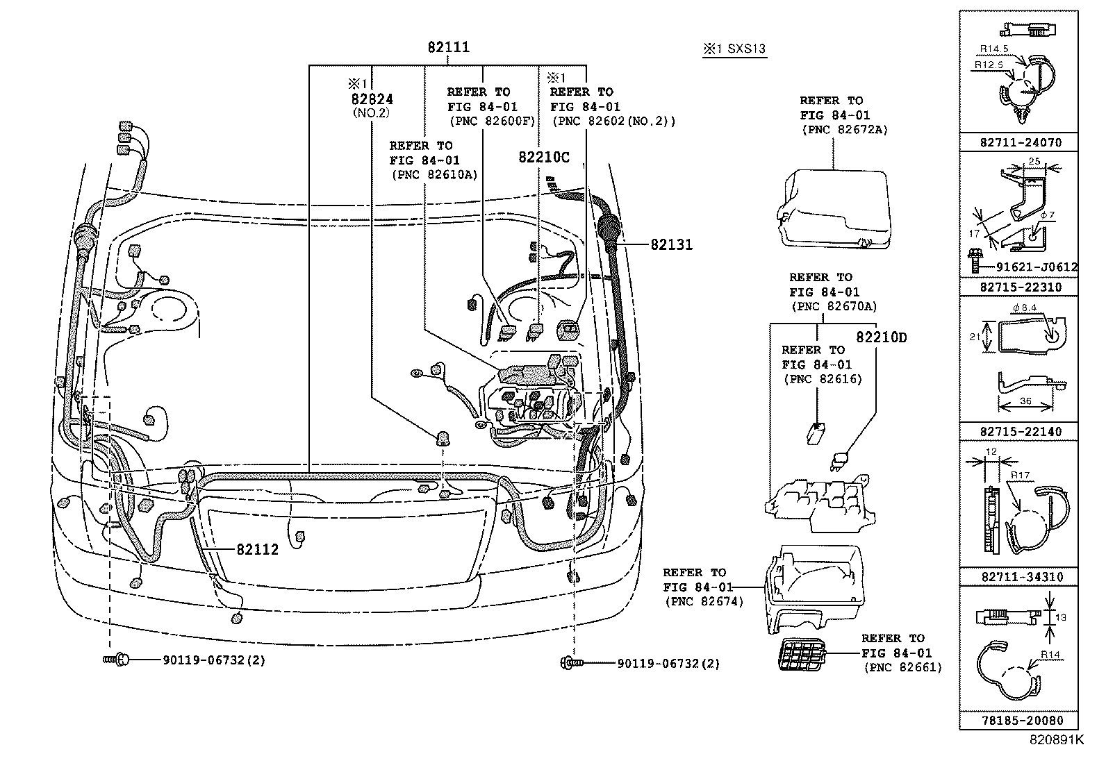  CROWN COMFORT SED |  WIRING CLAMP