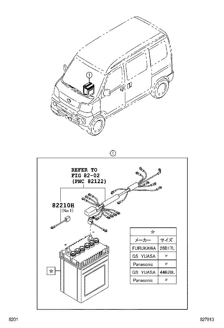  PIXIS VAN |  BATTERY BATTERY CABLE