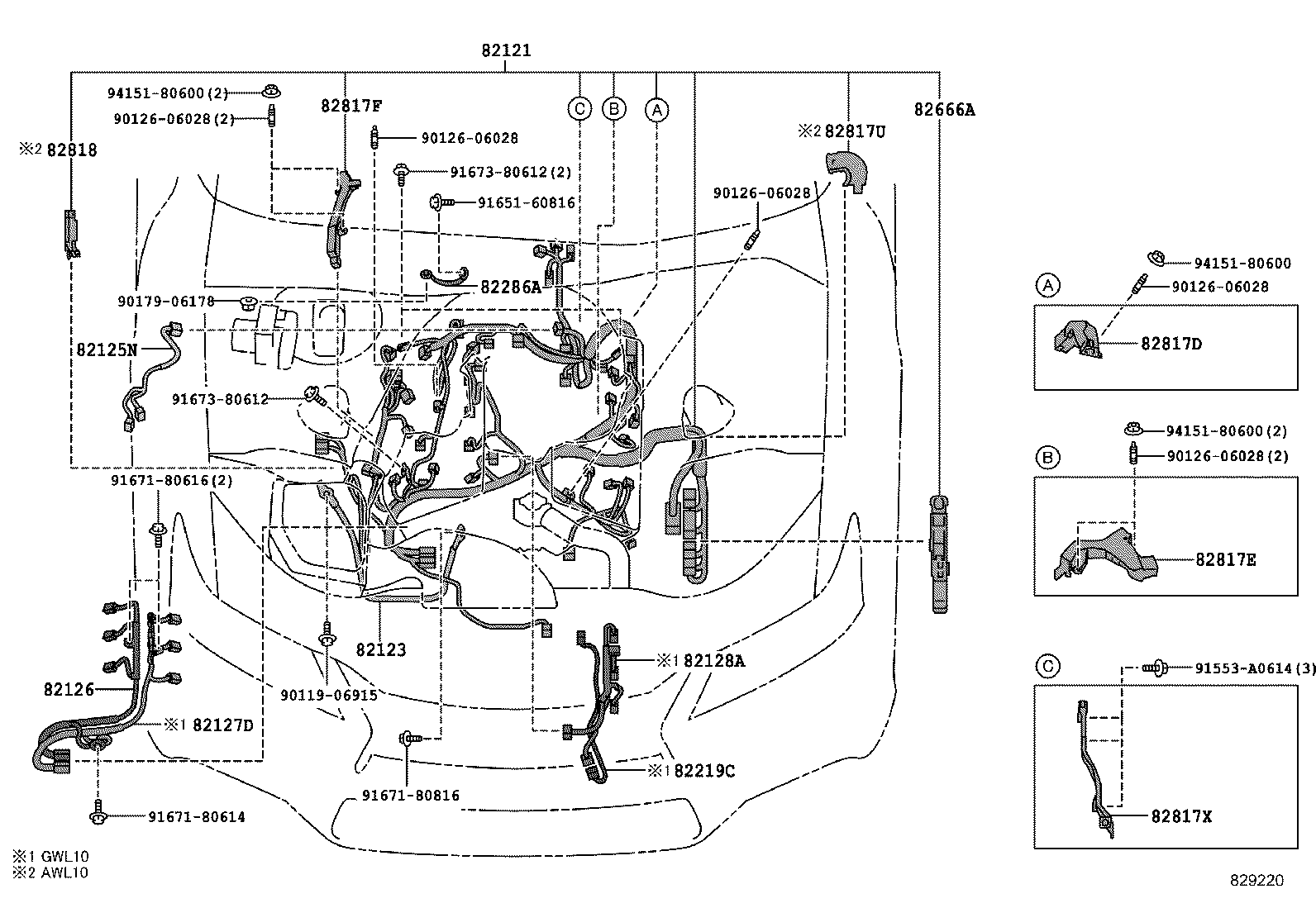  GS250 350 450H |  WIRING CLAMP