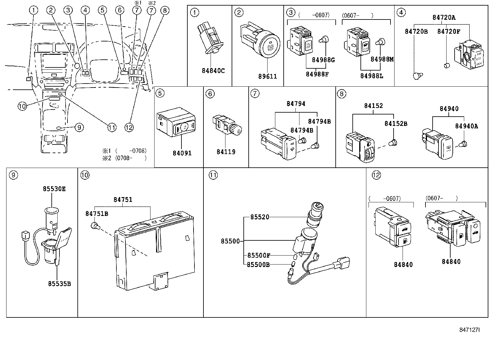  IS250 350 |  SWITCH RELAY COMPUTER