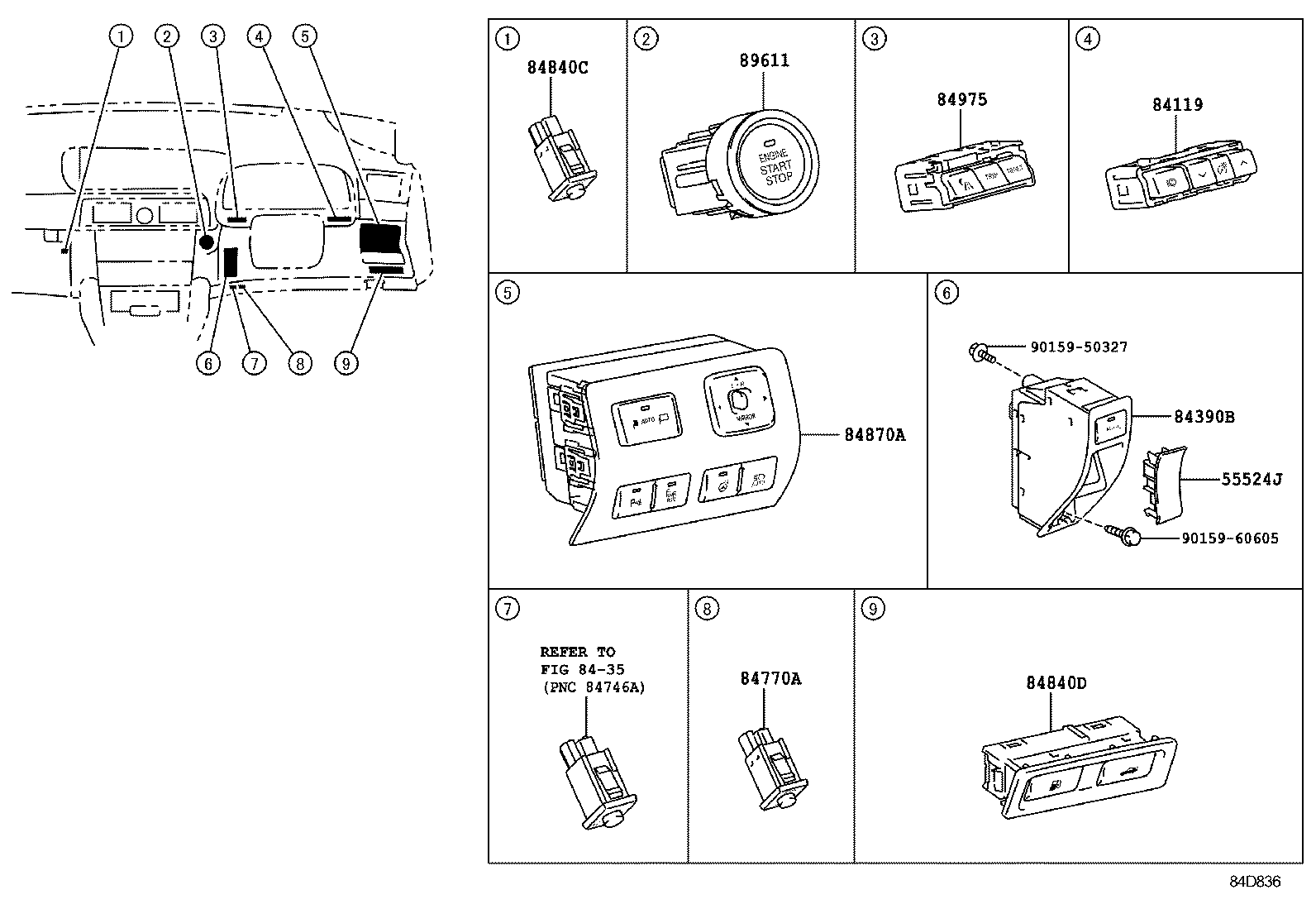  LS460 460L |  SWITCH RELAY COMPUTER