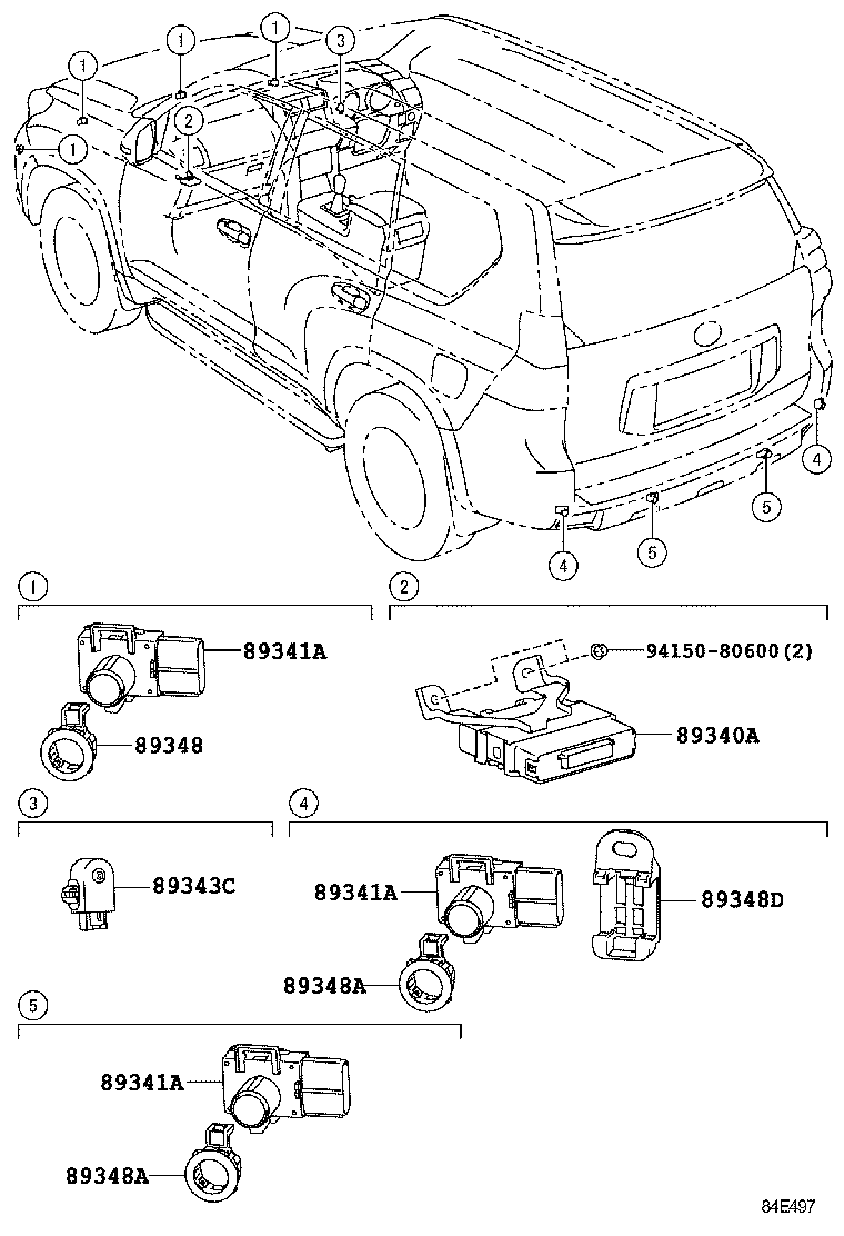  LAND CRUISER PRADO |  CLEARANCE BACK SONAR