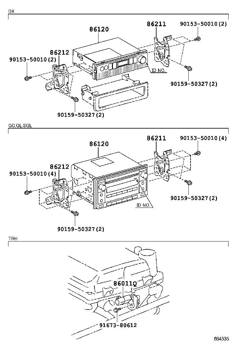  HIACE REGIUSACE |  RADIO RECEIVER AMPLIFIER CONDENSER