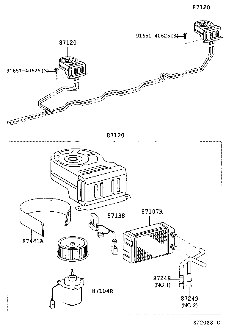  COASTER |  HEATING AIR CONDITIONING HEATER UNIT BLOWER
