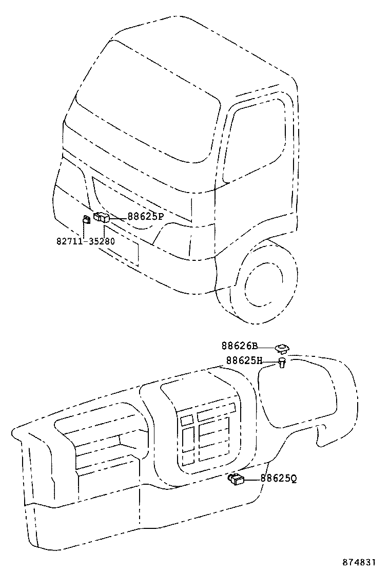  DYNA TOYOACE |  HEATING AIR CONDITIONING CONTROL AIR DUCT