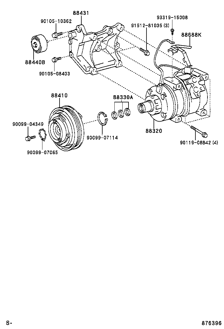  DYNA TOYOACE |  HEATING AIR CONDITIONING COMPRESSOR