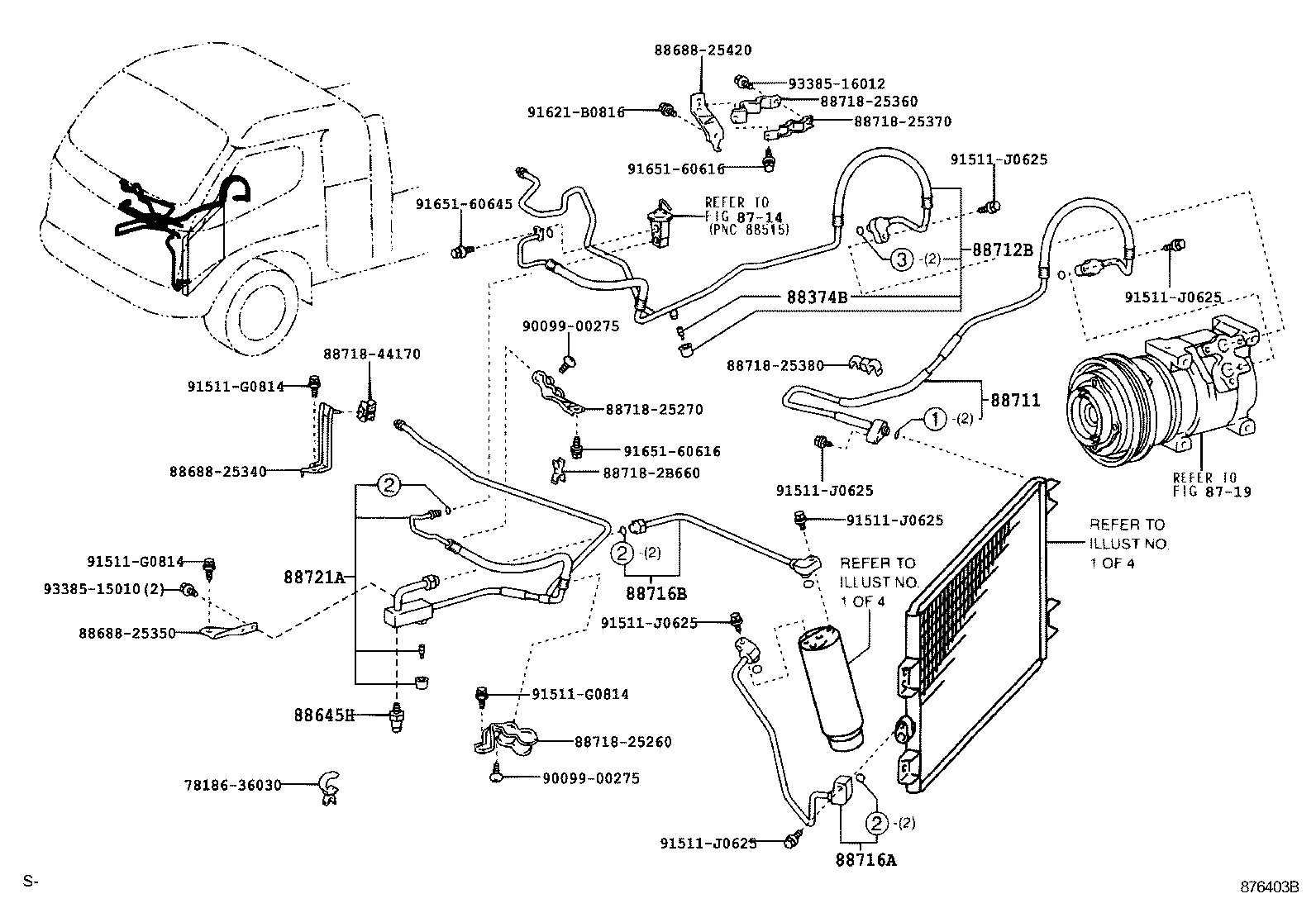  DYNA TOYOACE |  HEATING AIR CONDITIONING COOLER PIPING