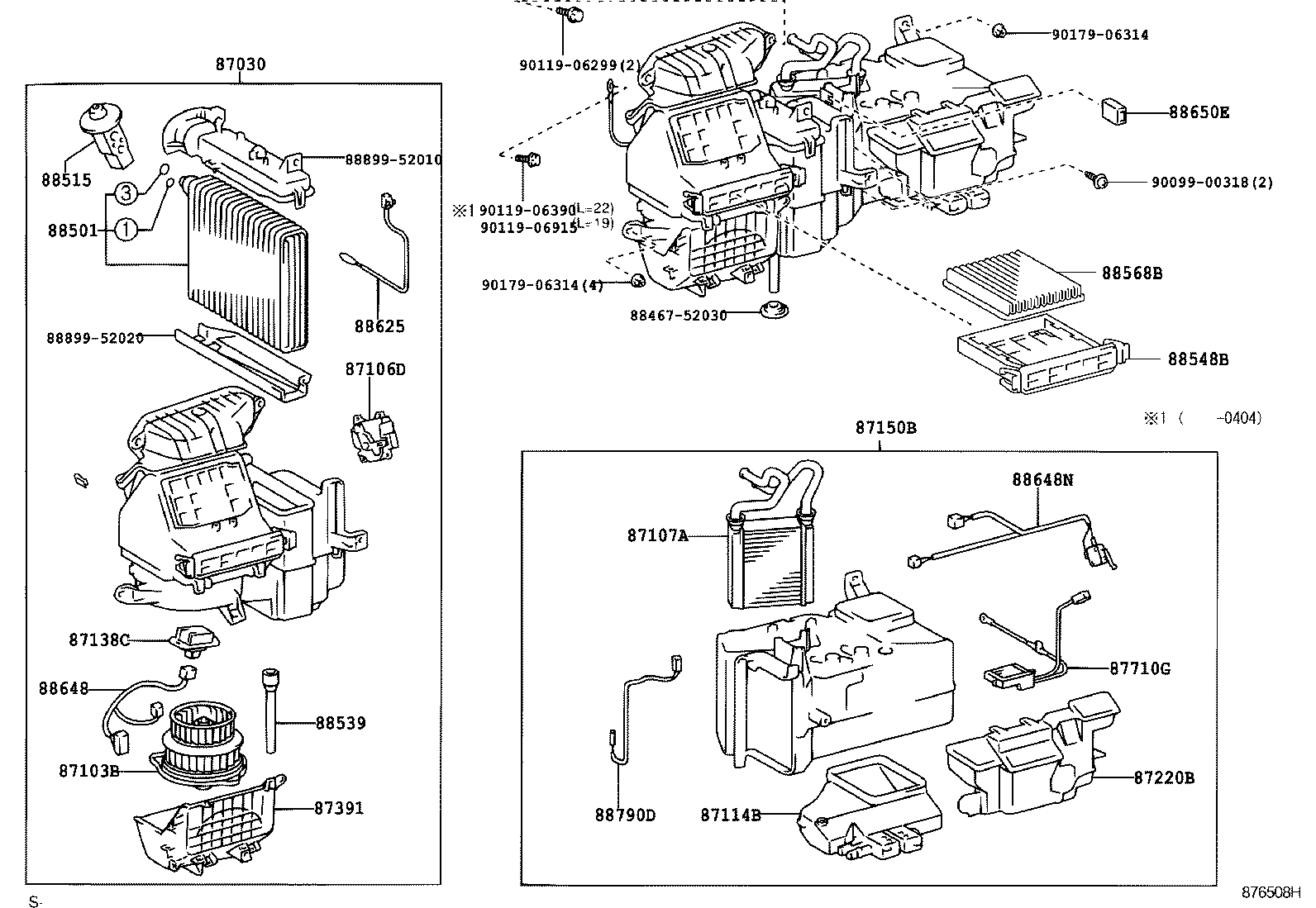  SIENTA |  HEATING AIR CONDITIONING COOLER UNIT
