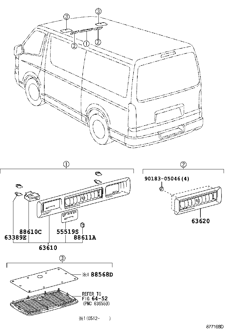 HIACE REGIUSACE |  HEATING AIR CONDITIONING CONTROL AIR DUCT