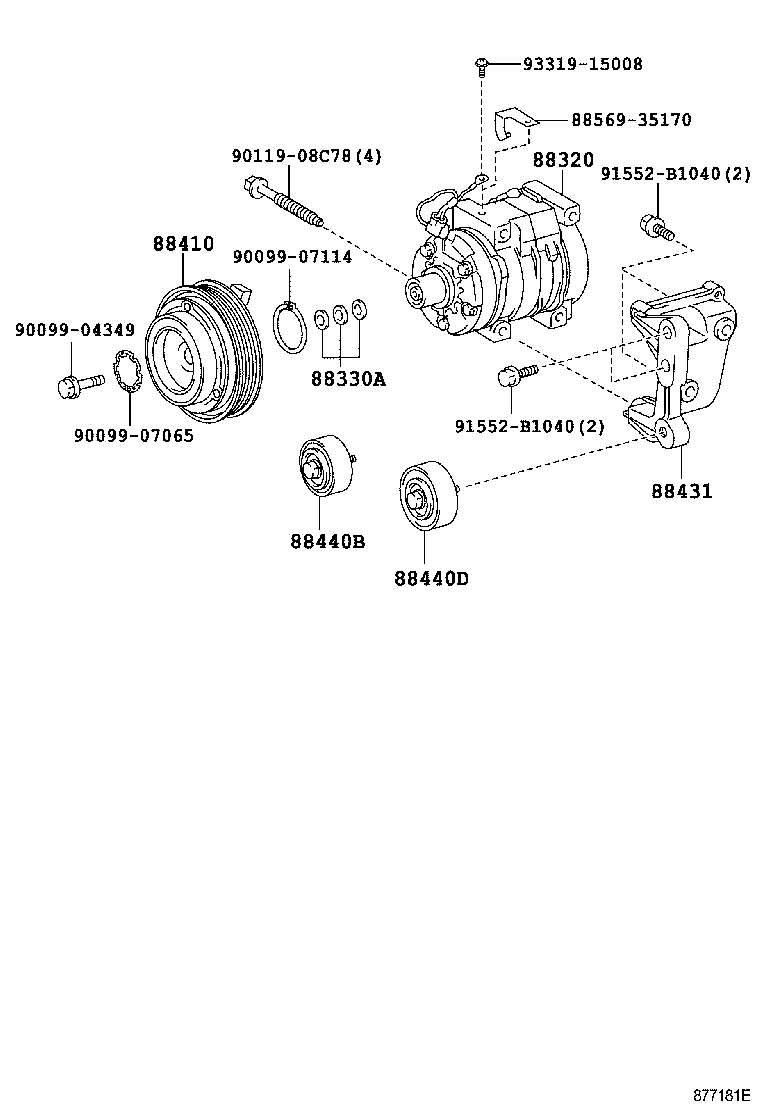  HIACE REGIUSACE |  HEATING AIR CONDITIONING COMPRESSOR