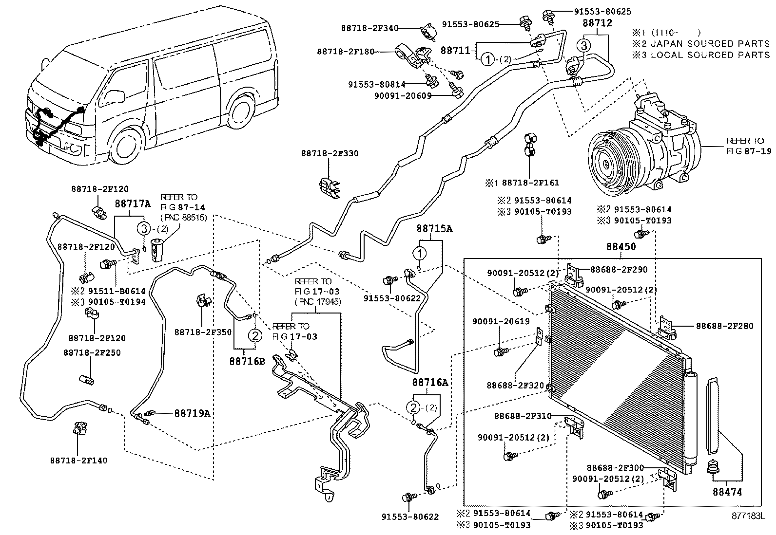  HIACE REGIUSACE |  HEATING AIR CONDITIONING COOLER PIPING