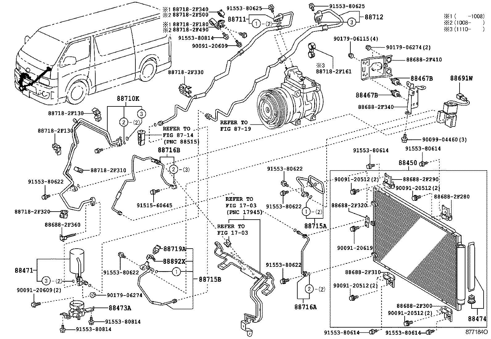  HIACE REGIUSACE |  HEATING AIR CONDITIONING COOLER PIPING