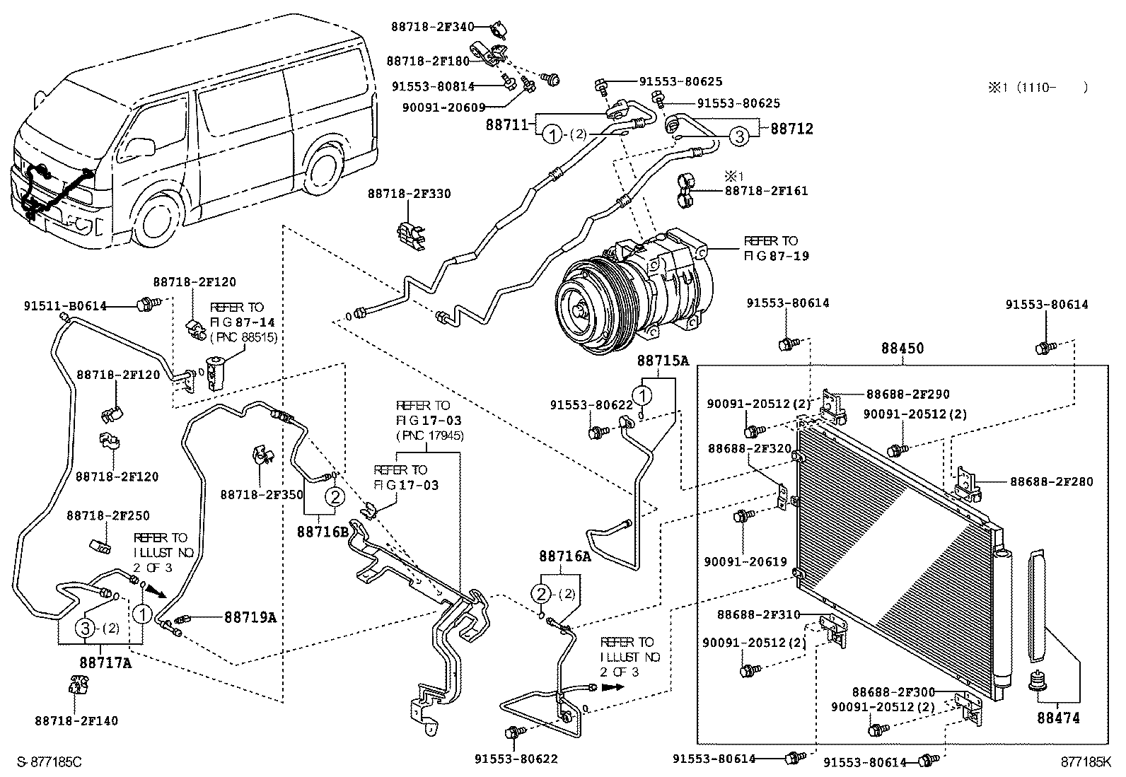  HIACE REGIUSACE |  HEATING AIR CONDITIONING COOLER PIPING