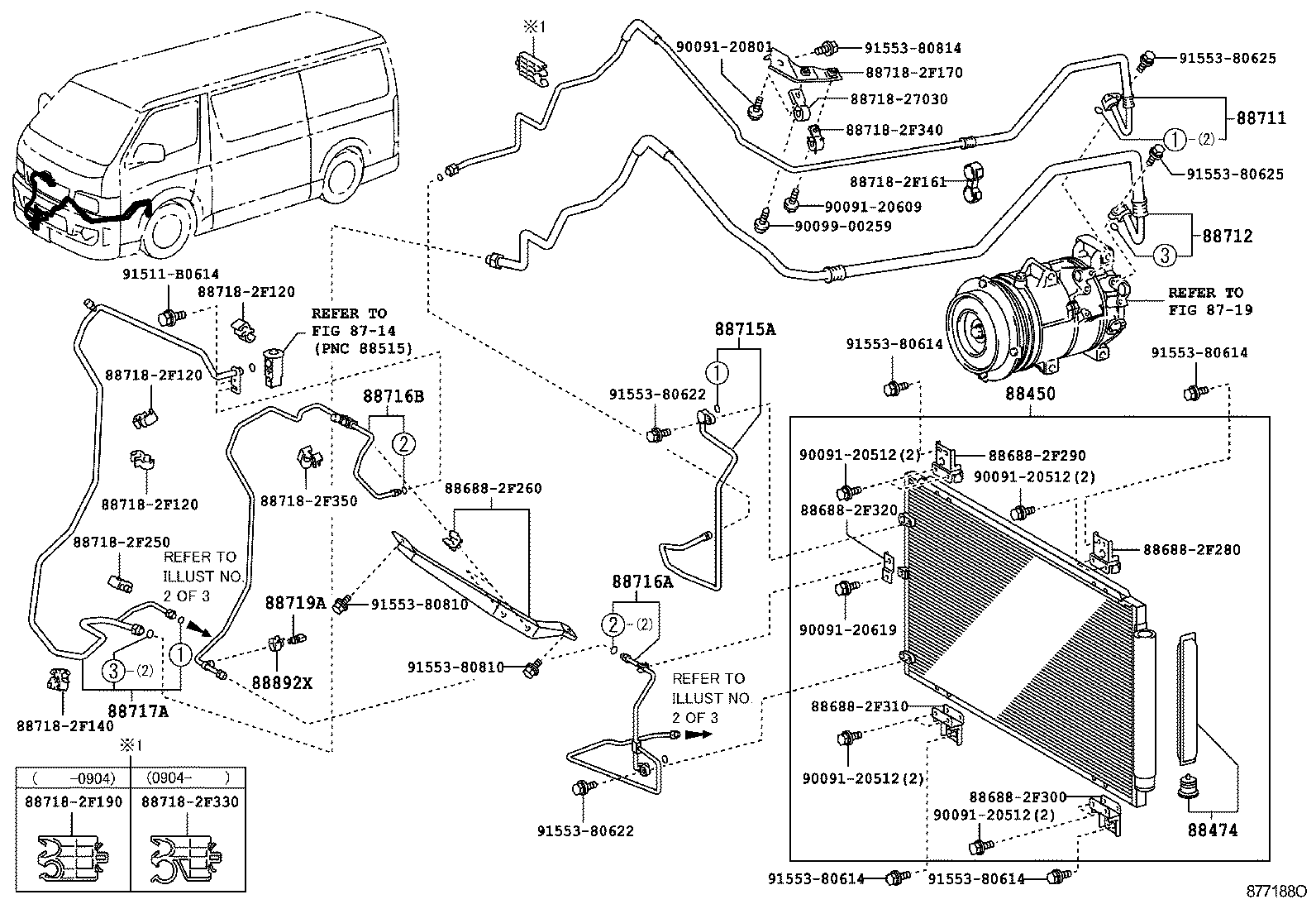  HIACE REGIUSACE |  HEATING AIR CONDITIONING COOLER PIPING