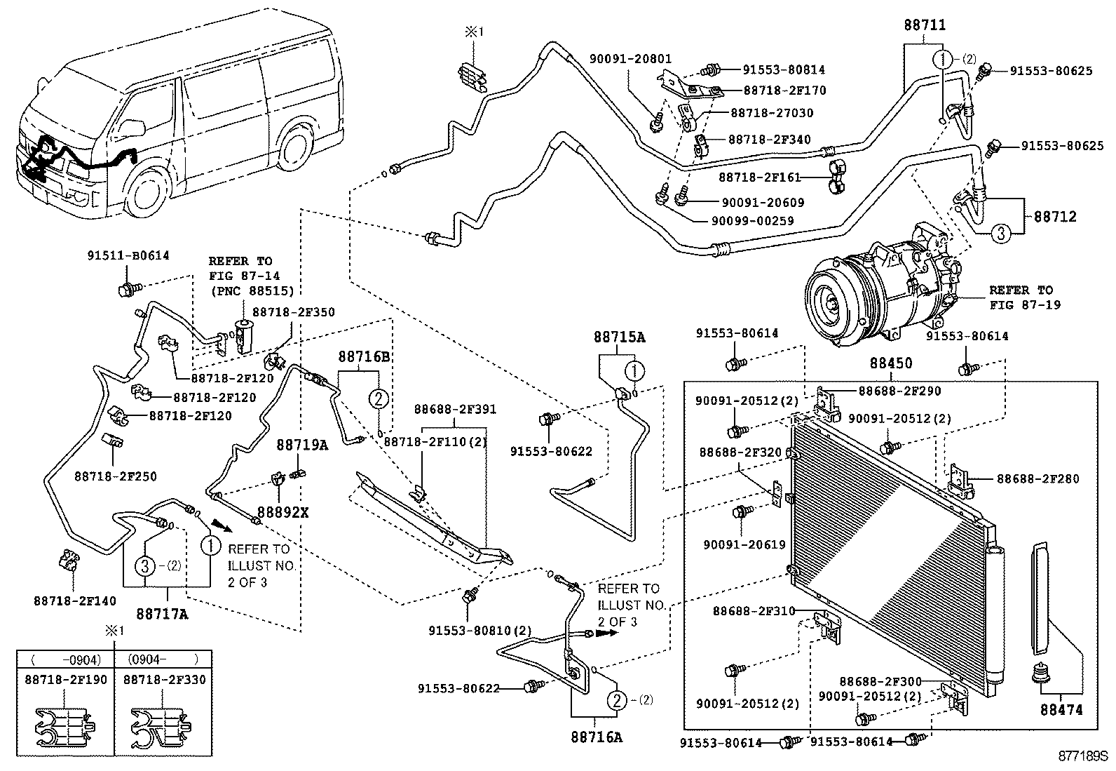  HIACE REGIUSACE |  HEATING AIR CONDITIONING COOLER PIPING