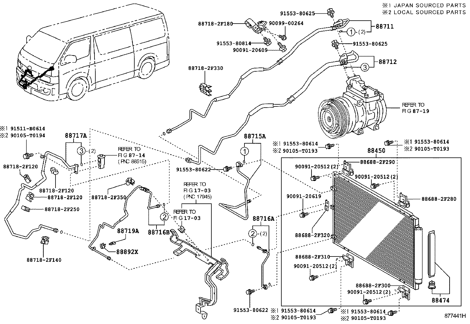  HIACE REGIUSACE |  HEATING AIR CONDITIONING COOLER PIPING