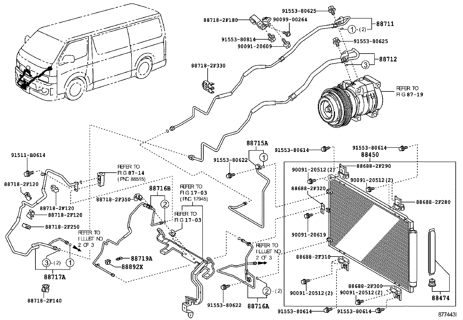  HIACE REGIUSACE |  HEATING AIR CONDITIONING COOLER PIPING