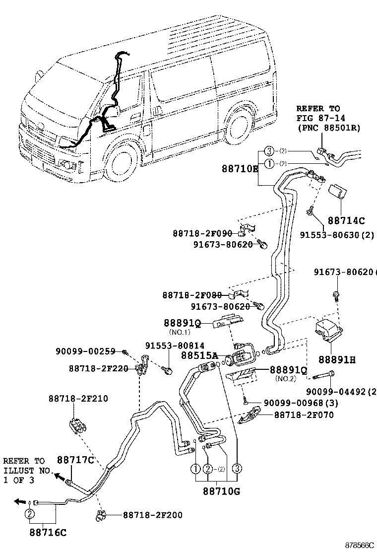  HIACE REGIUSACE |  HEATING AIR CONDITIONING COOLER PIPING