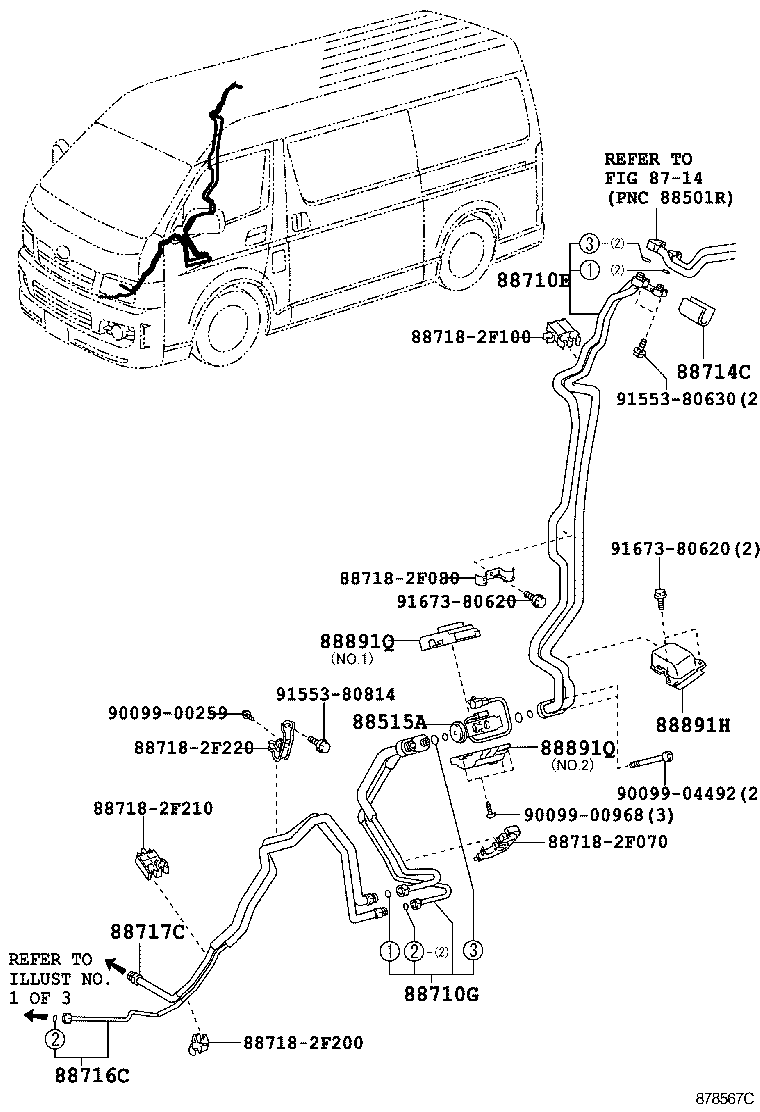  HIACE REGIUSACE |  HEATING AIR CONDITIONING COOLER PIPING