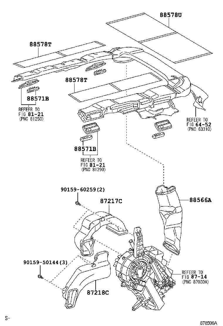  ESTIMA HYBRID |  HEATING AIR CONDITIONING CONTROL AIR DUCT