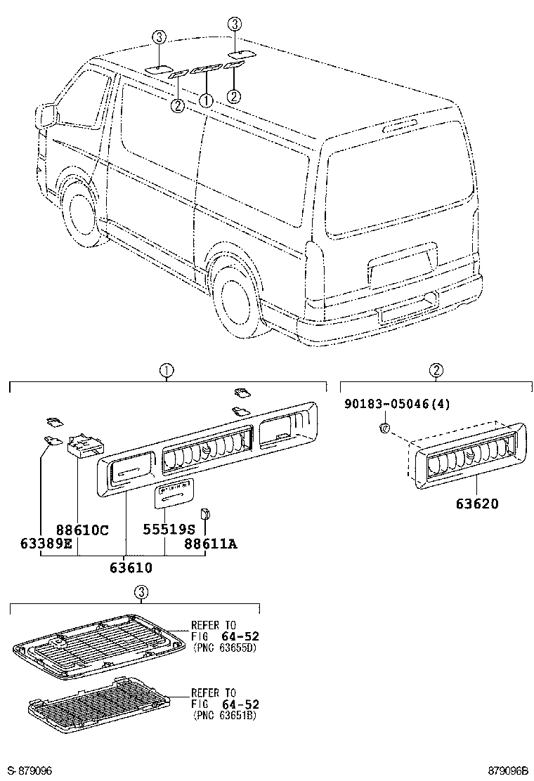  HIACE REGIUSACE |  HEATING AIR CONDITIONING CONTROL AIR DUCT