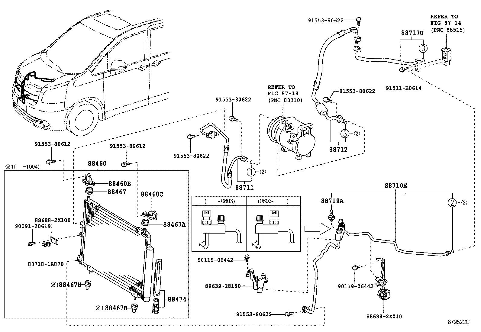  NOAH VOXY |  HEATING AIR CONDITIONING COOLER PIPING