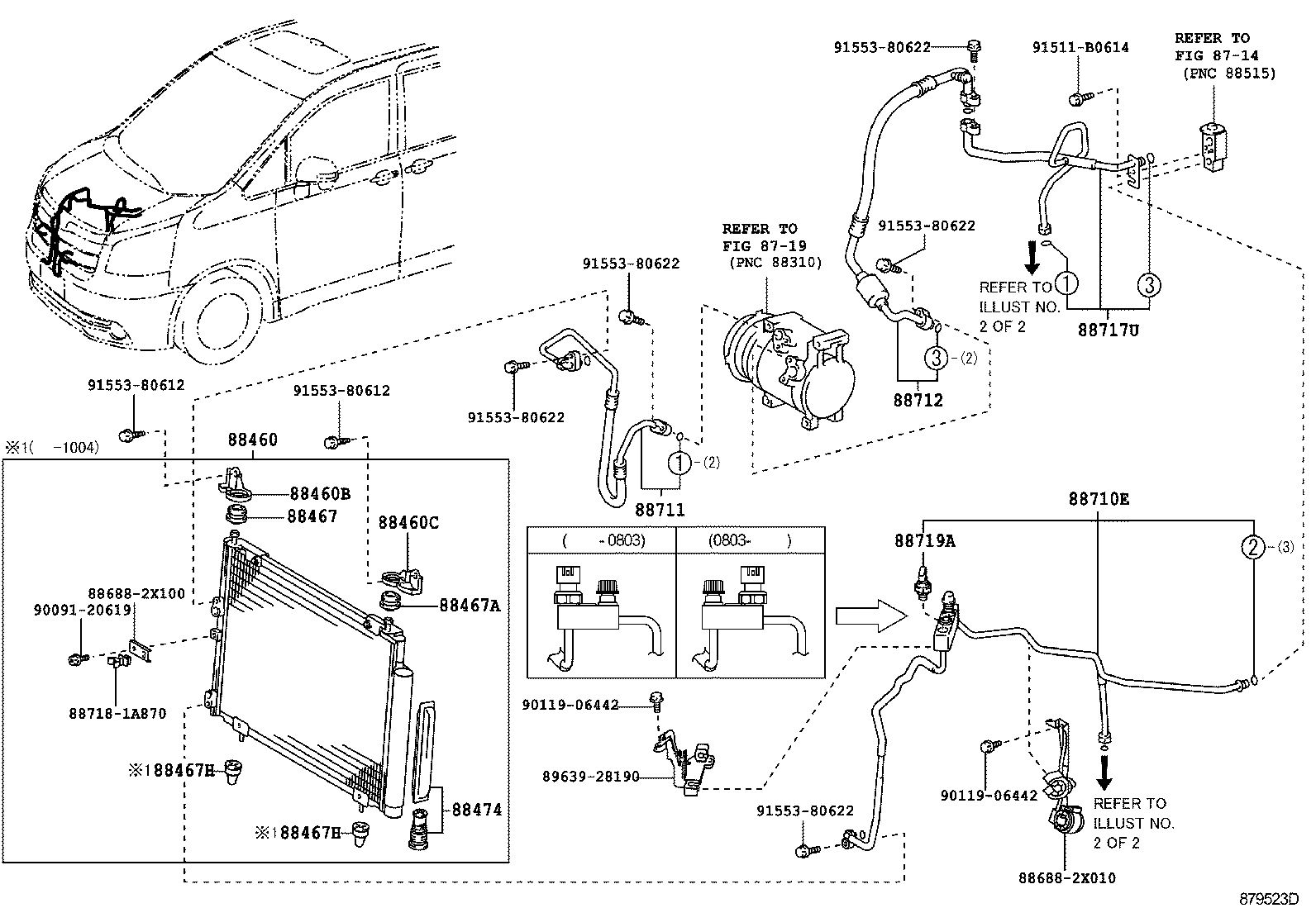  NOAH VOXY |  HEATING AIR CONDITIONING COOLER PIPING